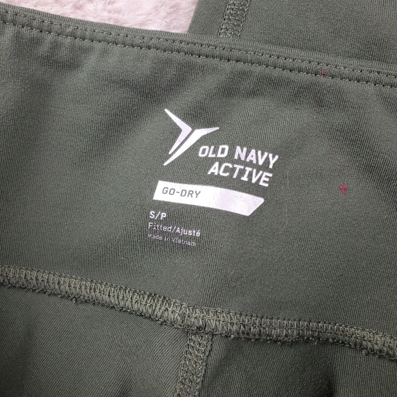 Old Navy Active Go Dry Olive Green Mesh Panel Leggings Small - Picture 4 of 5